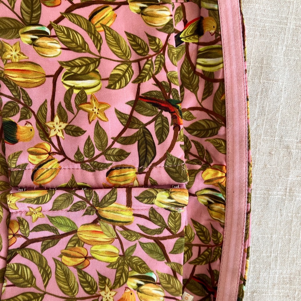 FARM Rio Anthropologie Star Fruit and birds light pink and green bandeau top. - Picture 8 of 14